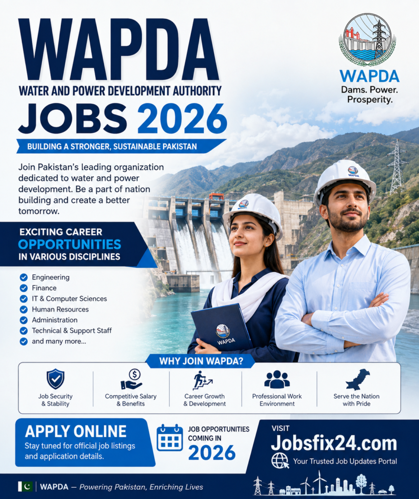 Water and Power Development Authority WAPDA Jobs in 2026