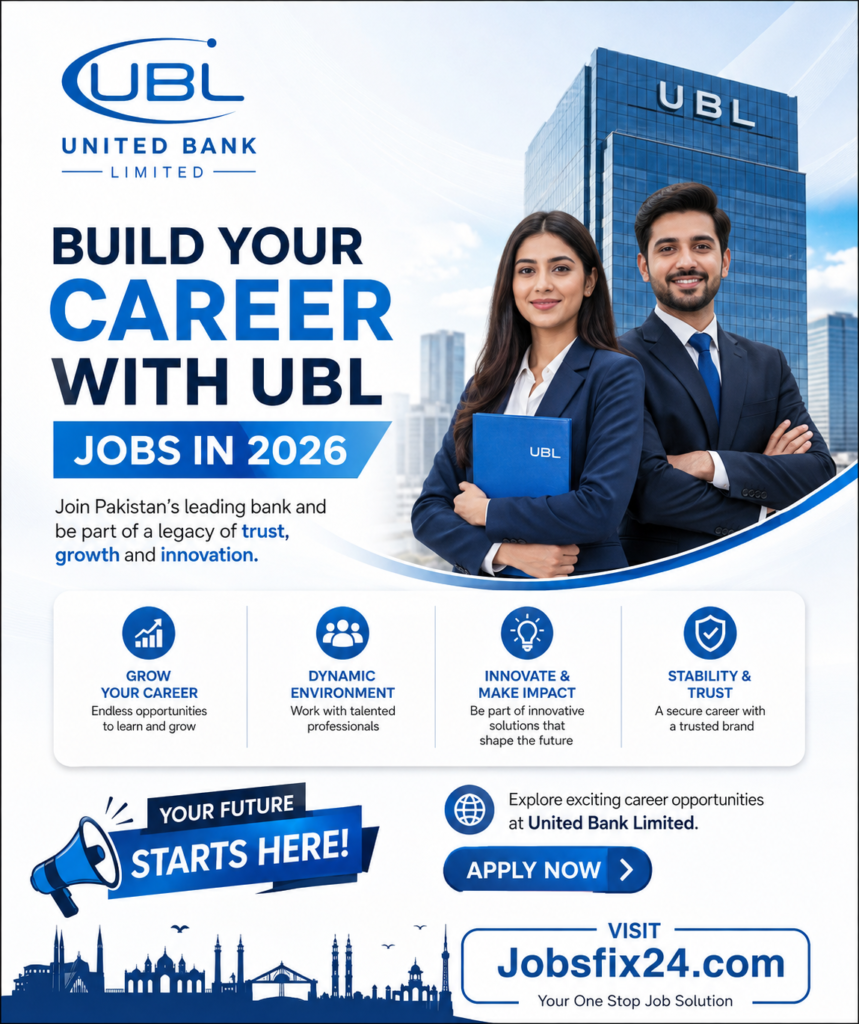 United Bank Limited UBL Jobs in 2026