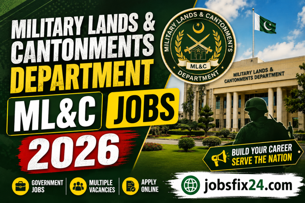 Military Lands and Cantonments Department ML&C Jobs in 2026