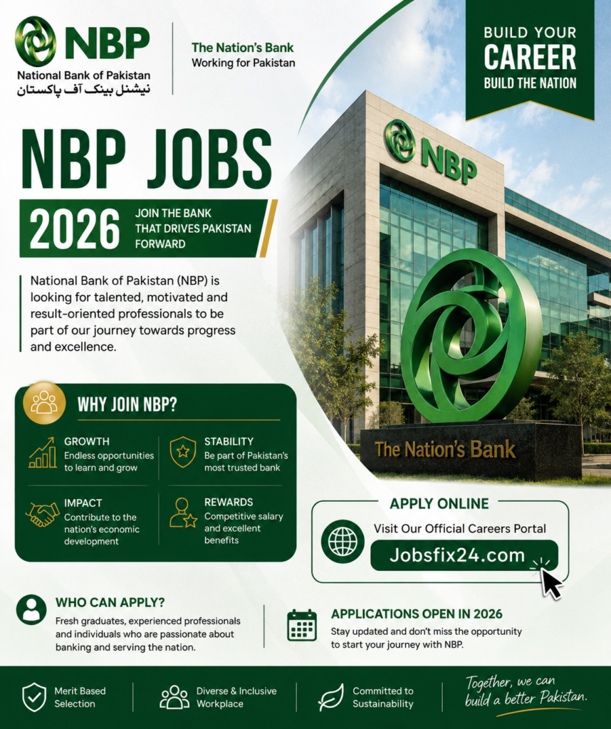 National Bank of Pakistan NBP Jobs in 2026